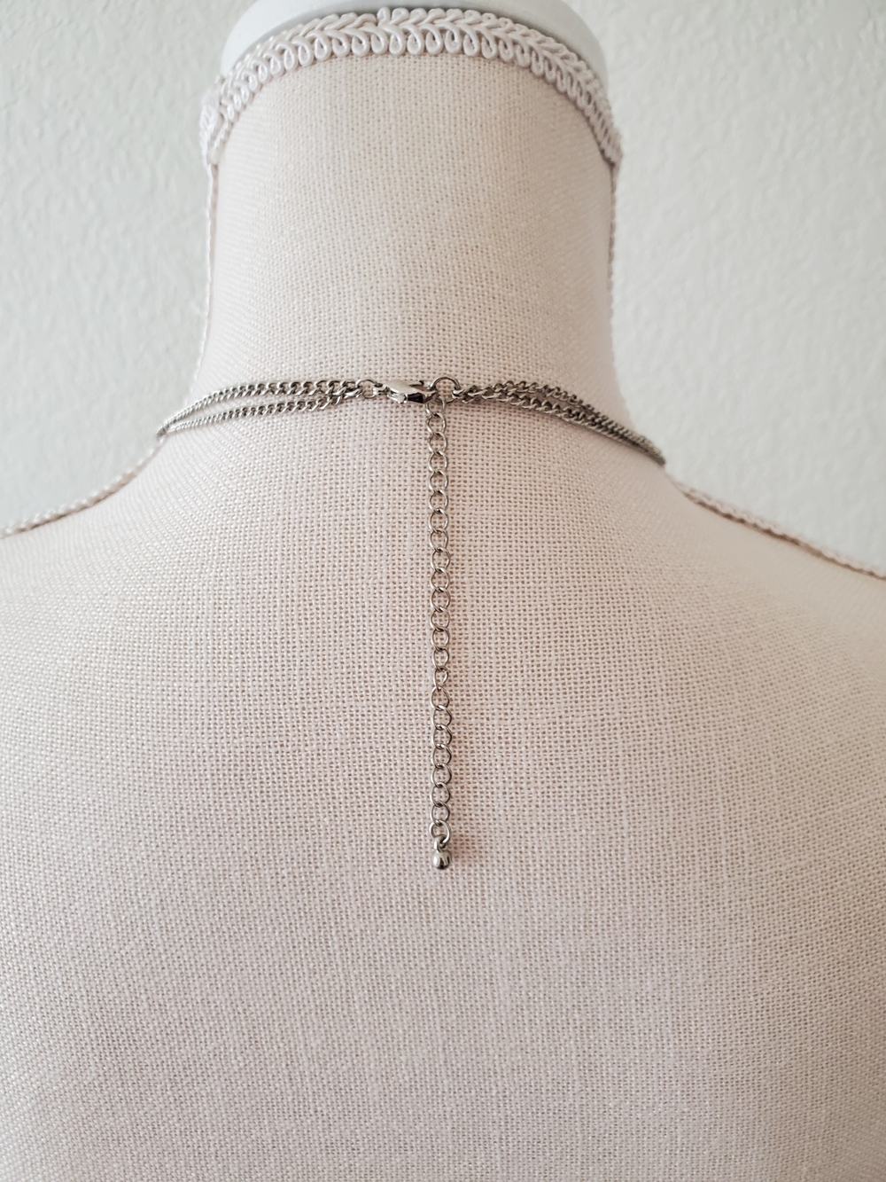 Nicole by Nicole Miller Silver-Tone Layered Necklace with Green Stones - Picture 3 of 5